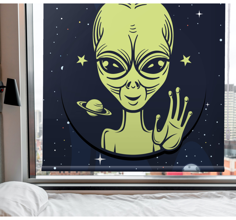 Alien in Space geek roller blind - TenStickers