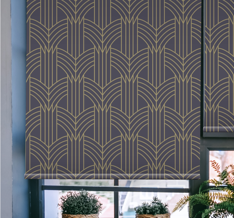 Art Deco style geo pattern Elegant blind - TenStickers