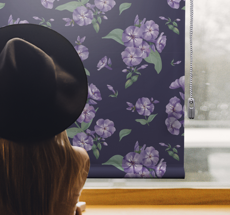 Blossoming Elegance flowers and plants roller blind - TenStickers