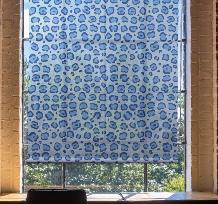 Blue leopard print Various animal blind - TenStickers