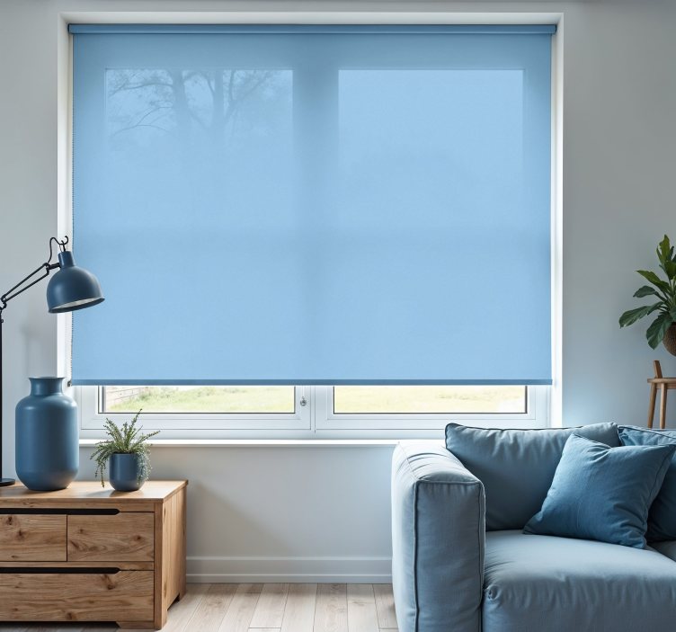 Blue sky living room roller blind - TenStickers