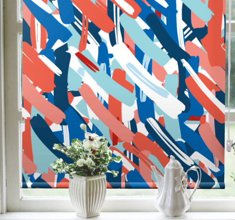 Bold Brush Strokes texture and pattern roller blind - TenStickers