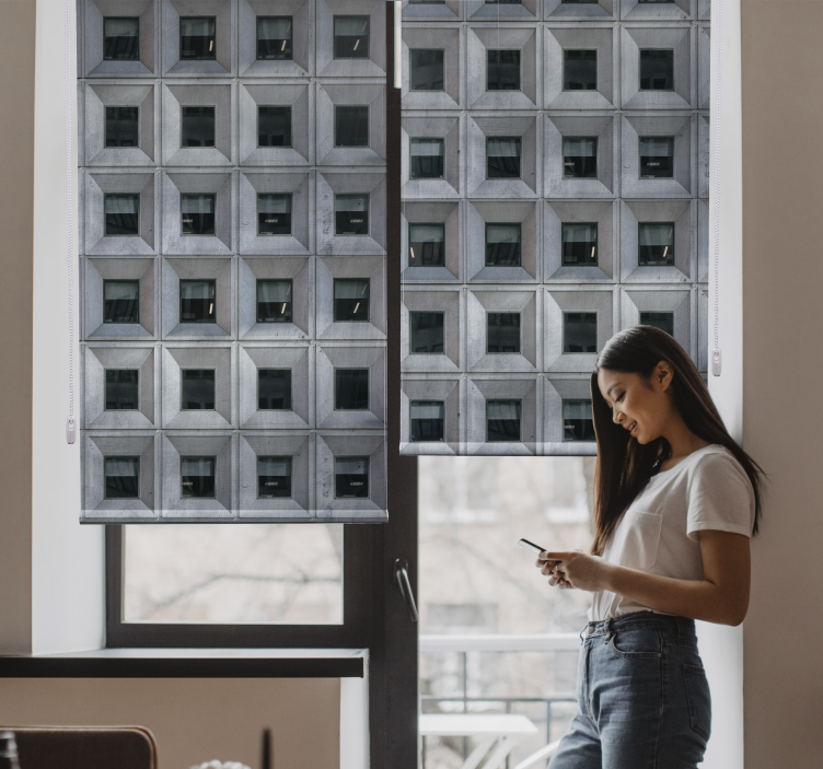 Brutalist architecture Grey blind - TenStickers