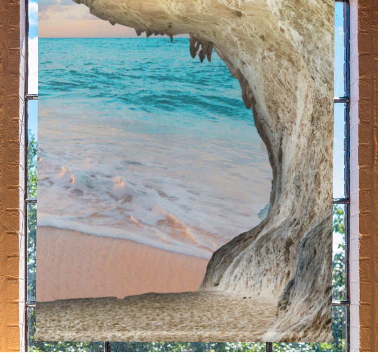 Cave Beach View roller blind - TenStickers