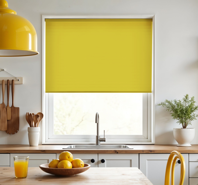 Citrus yellow kitchen roller blind - TenStickers