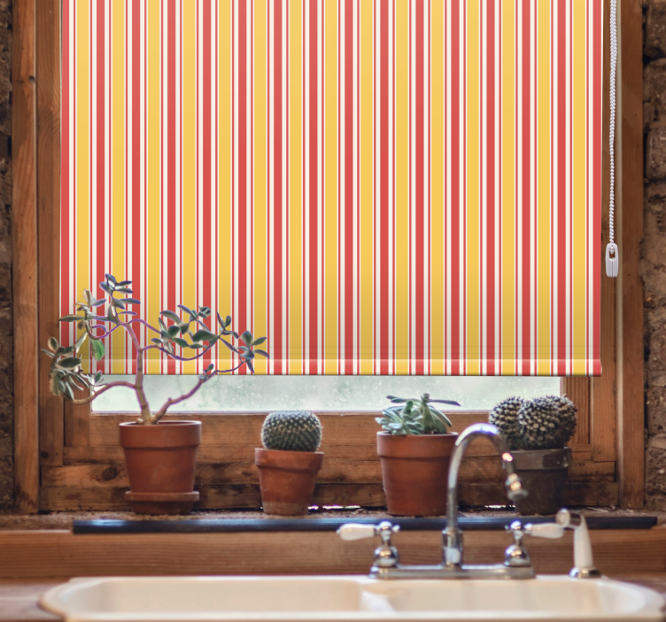 Colored stripe pattern bathroom roller blind - TenStickers