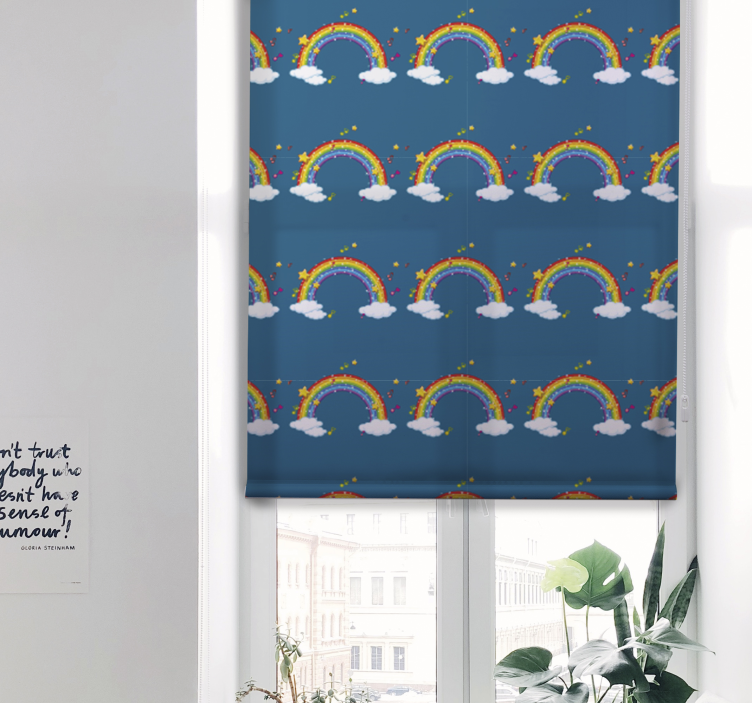 Colorful rainbows pattern original roller blind - TenStickers