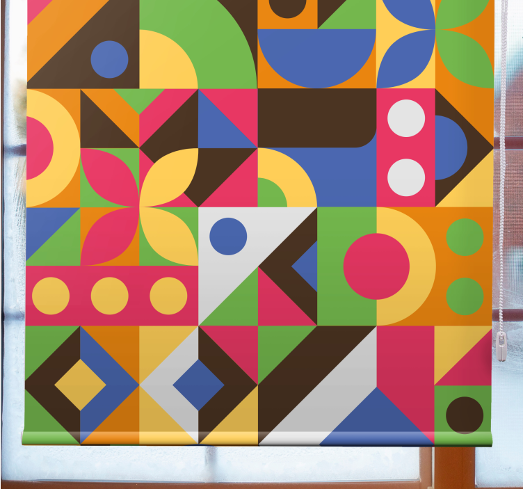 Colourful abstract style Living room blind - TenStickers