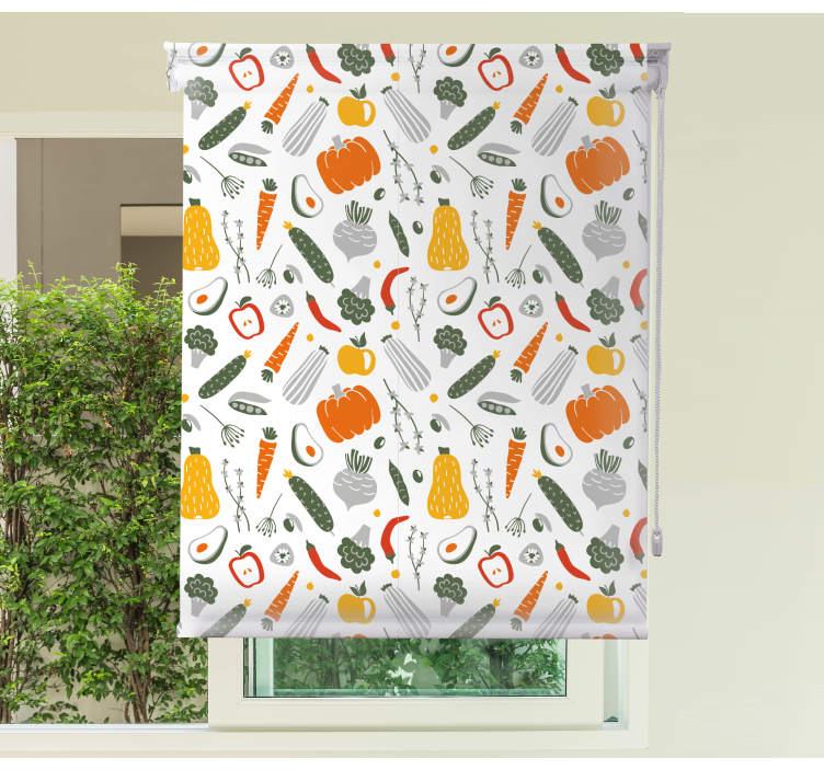 Colourful pattern Fruit and vegetable blind - TenStickers