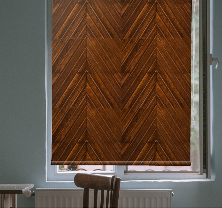 Cosmopolitan wood zigzag effect roller blind - TenStickers