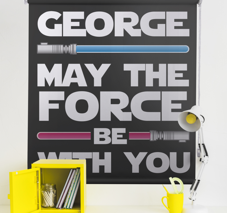 Customizable Sci-Fi Phrase movie roller blind - TenStickers