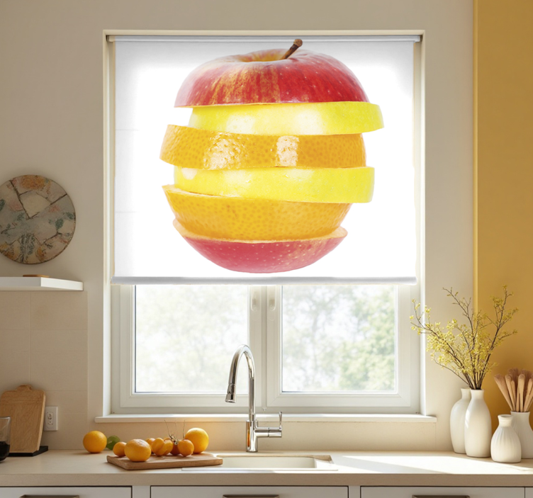 Cut apple  kitchen roller blind - TenStickers