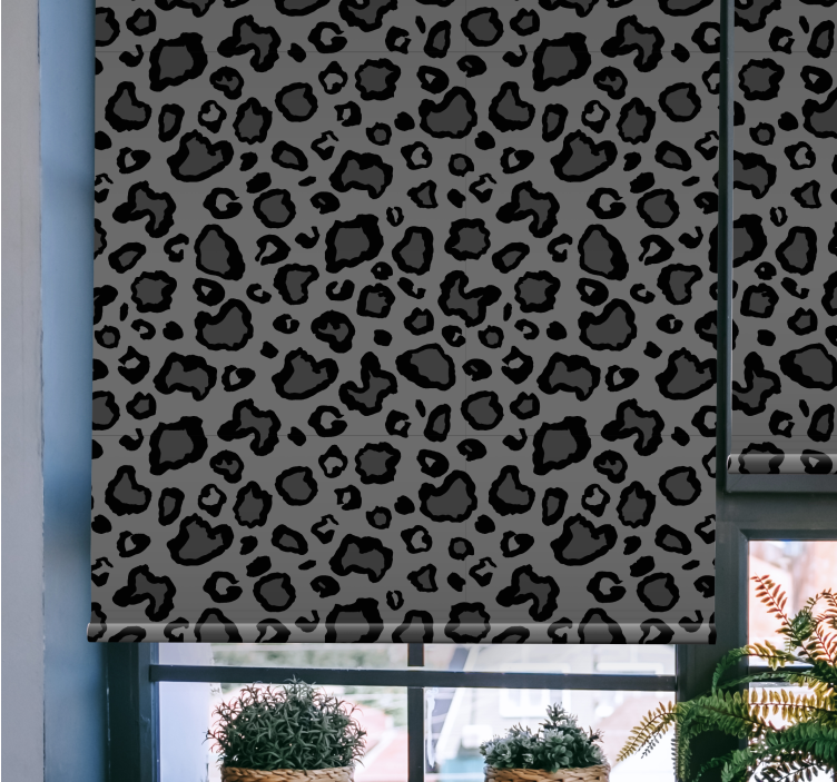 Dark gray black leopard pattern animal blind - TenStickers