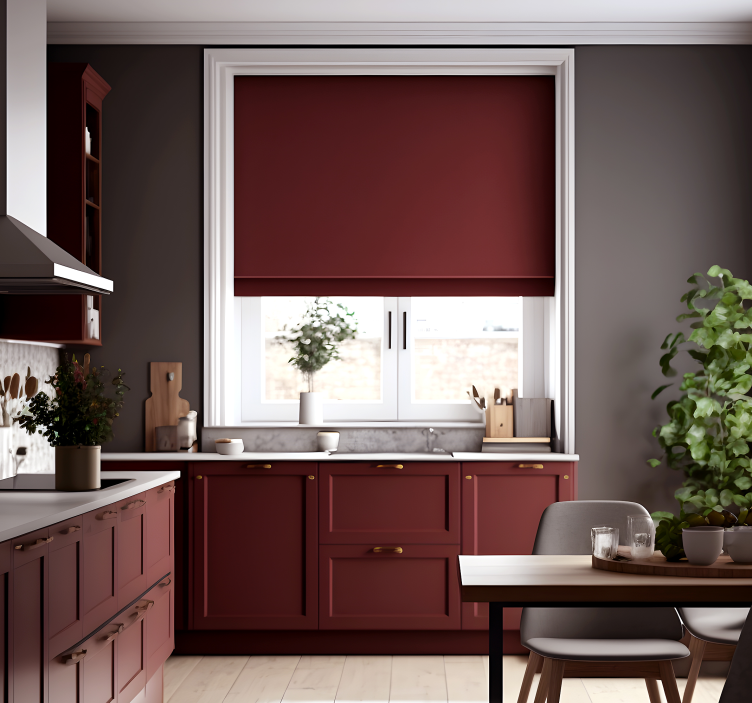 dark red Kitchen blind - TenStickers
