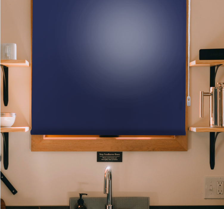 Deep blue modern Master bedroom blind - TenStickers