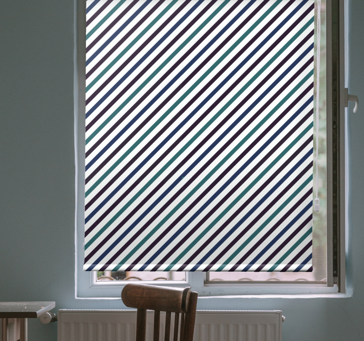 Diagonal Stripe Pattern kitchen roller blind - TenStickers