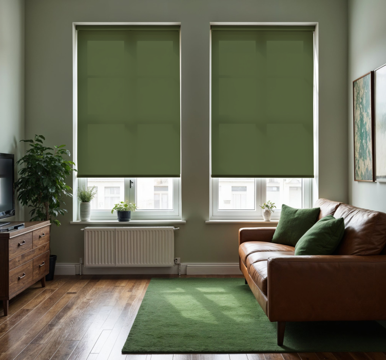 Dill green living room roller blind - TenStickers