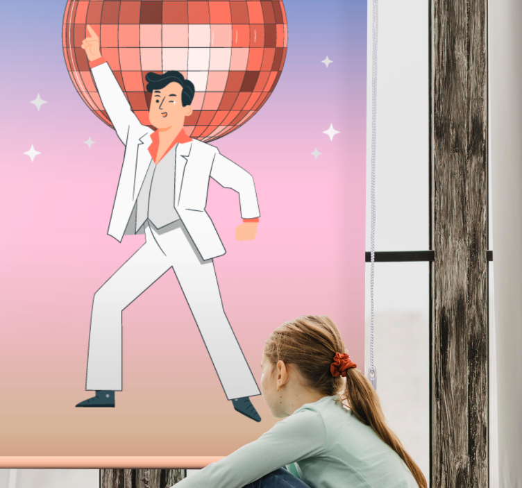 Disco dancer pose original roller blind - TenStickers