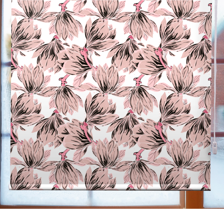 Elegant arrangement flowers and plants roller blind - TenStickers