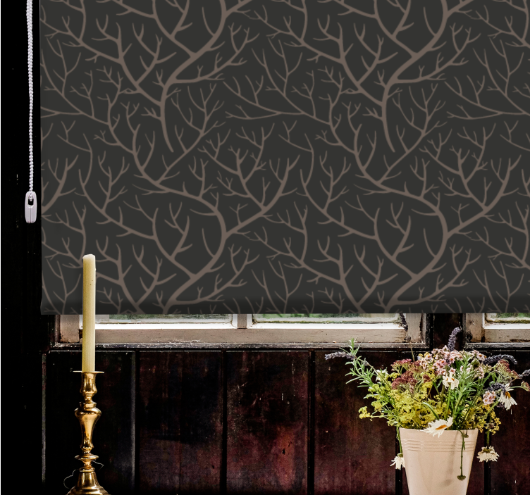 Elegant branch pattern tree roller blind - TenStickers