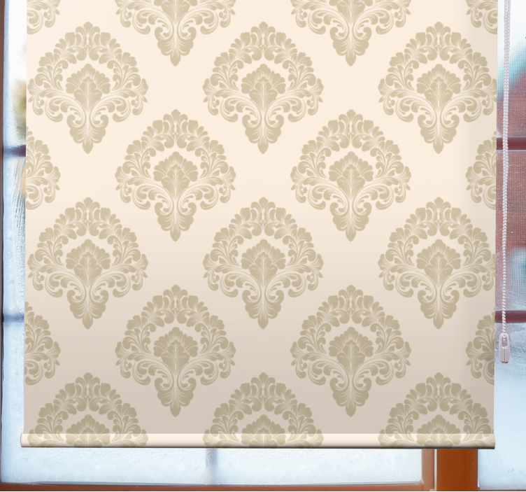 Beige Damask pattern elegant roller blind - TenStickers