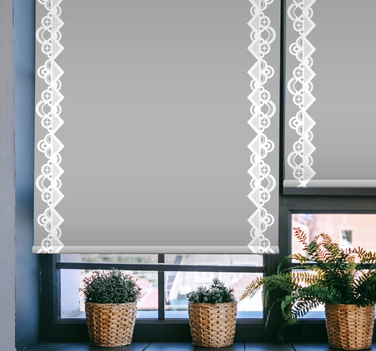 elegant lace borders  Living room blind - TenStickers