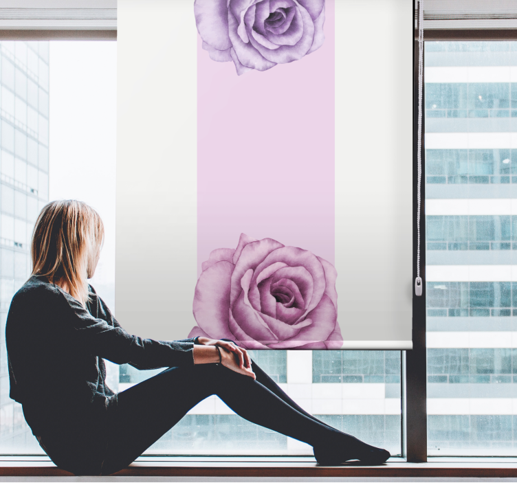 Elegant purple flowers  blind - TenStickers