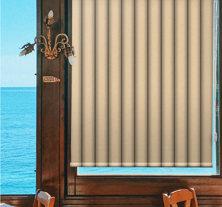 Beige vertical slats texture and pattern roller blind - TenStickers