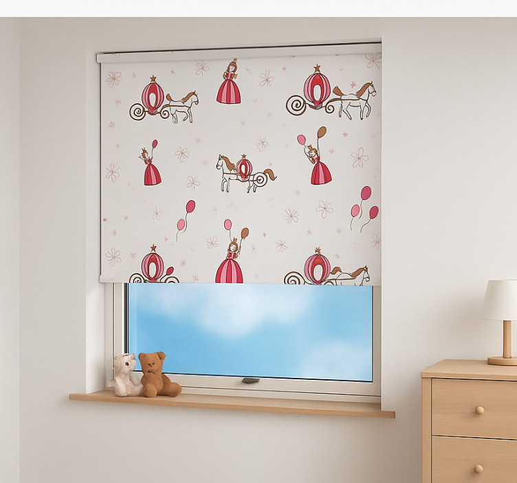 Fairy tail princess children room roller blind - TenStickers