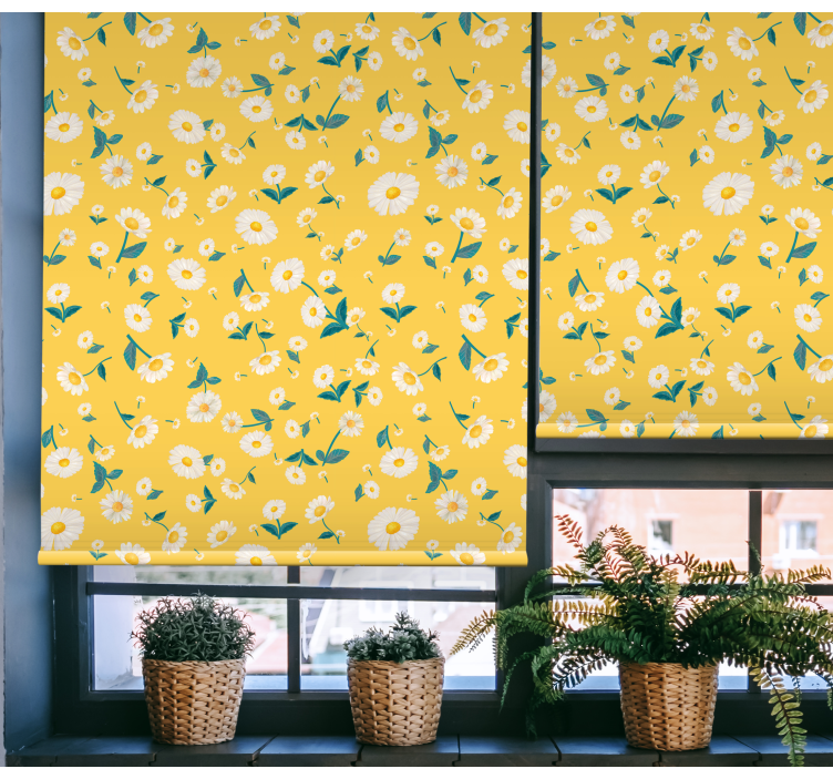 Floral Sunny Blind flowers and plants roller blind - TenStickers