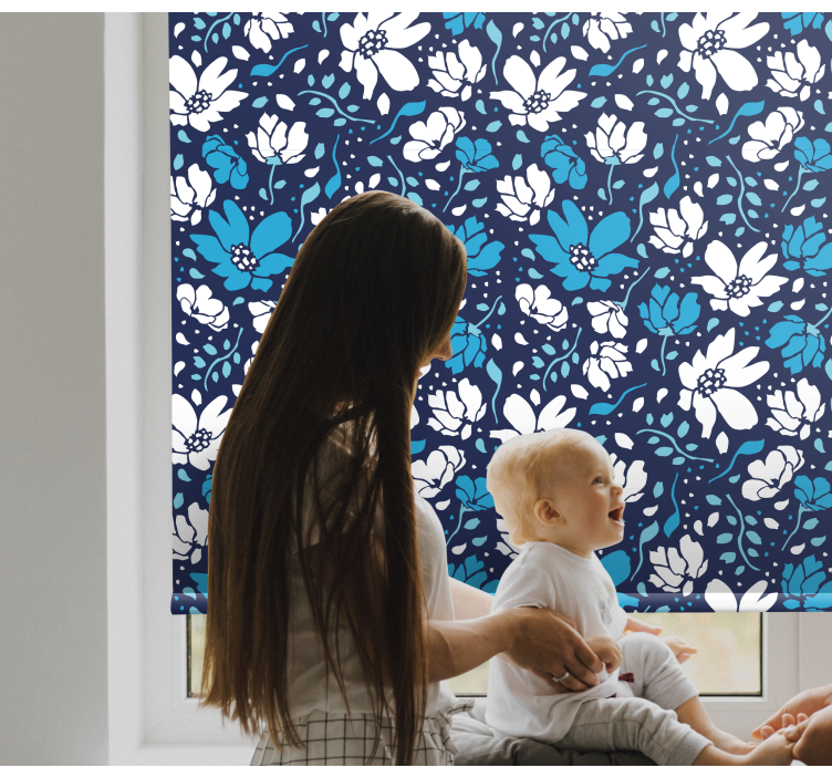 Floral Theme Style flowers and plants roller blind - TenStickers
