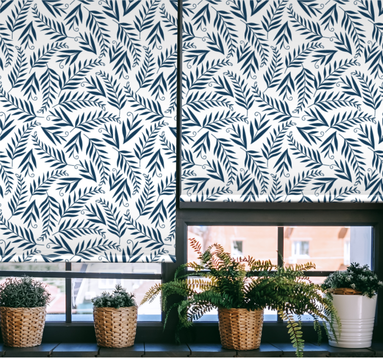 Foliage Botanical Motif flowers and plants roller blind - TenStickers