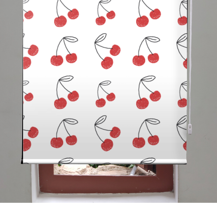 Fruit and vegetable roller blind cherry pattern - TenStickers