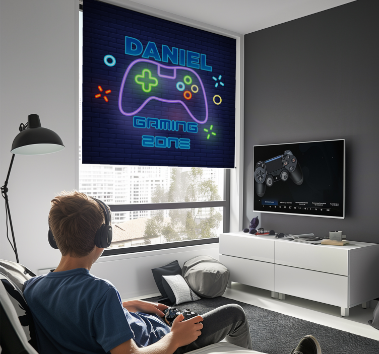 Gaming zone customise roller blind - TenStickers