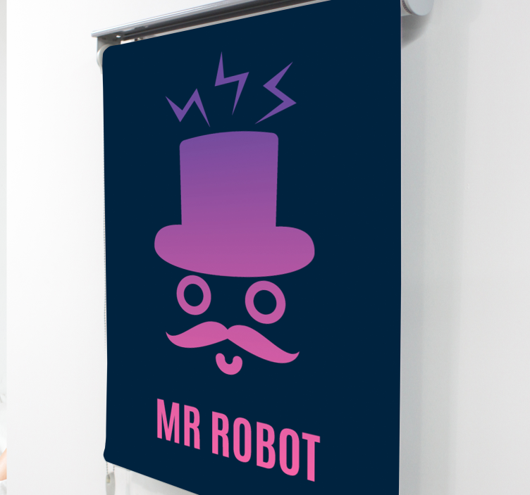 Gentleman Robot geek roller blind - TenStickers