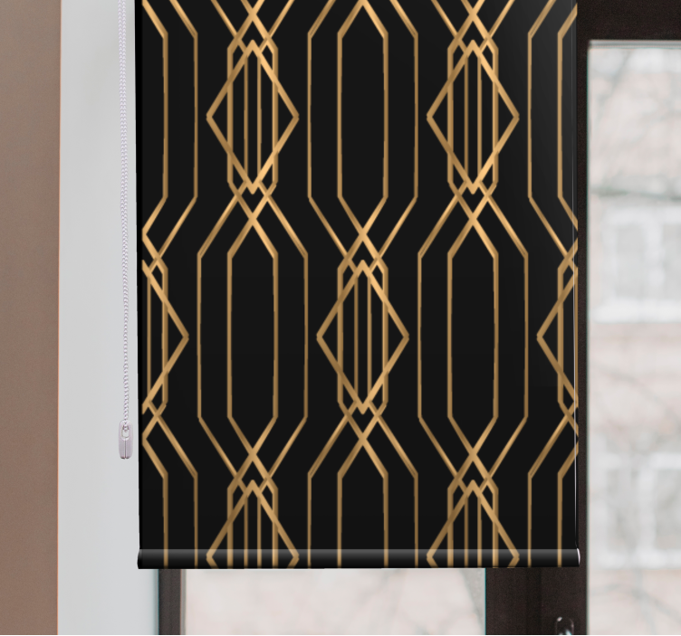 Geometric black Texture and pattern blind - TenStickers