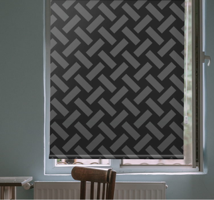 Geometric black squared pattern Texture blind - TenStickers
