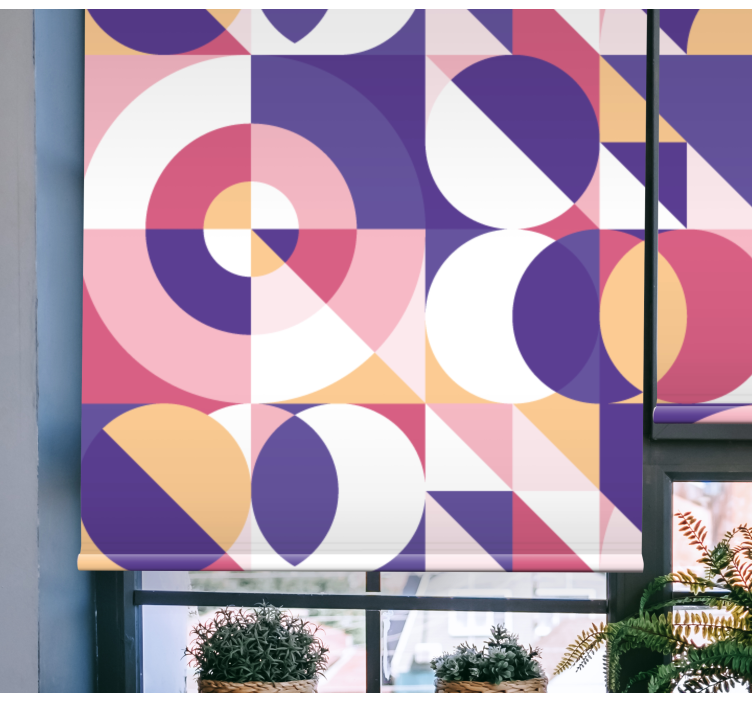 Geometric Circles Pattern modern roller blind - TenStickers