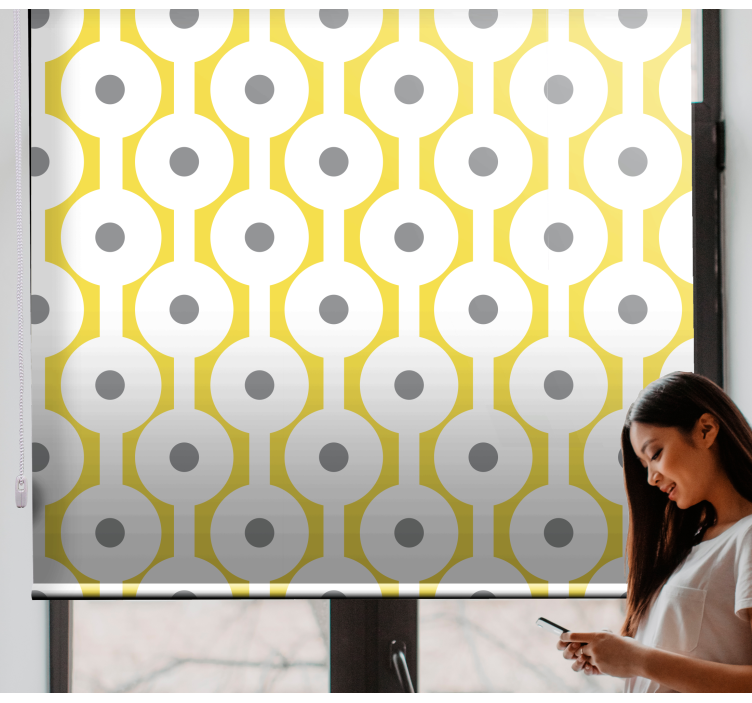 Geometric circular pattern modern roller blind - TenStickers