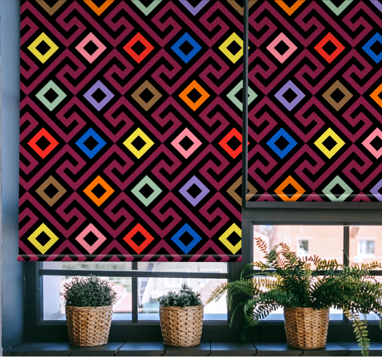 Geometric Diamond Pattern customise roller blind - TenStickers