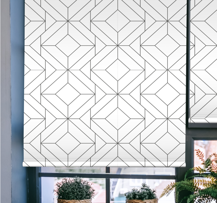 Geometric Figure Blocks modern roller blind - TenStickers