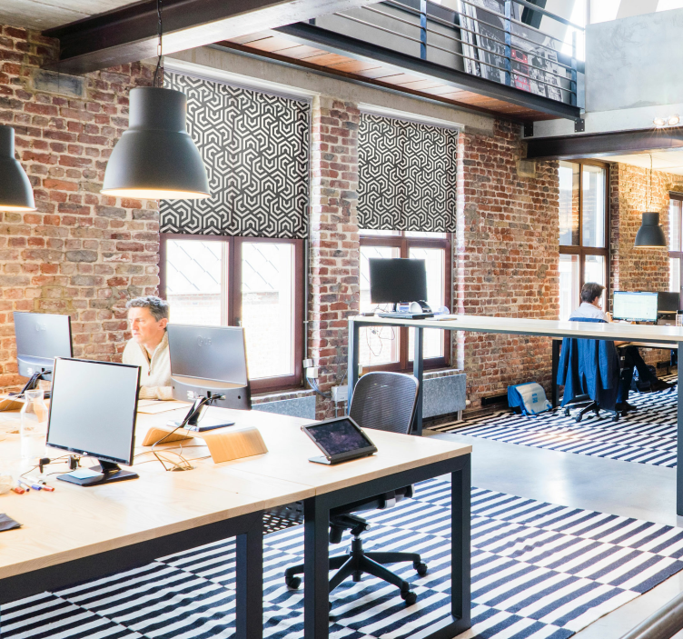 Geometric hypnotic pattern curtain Modern blind - TenStickers