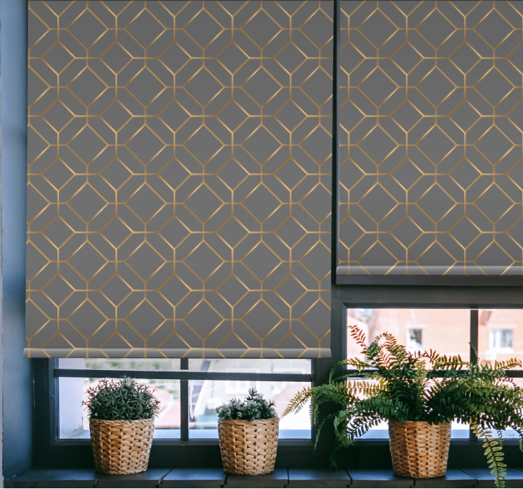 Geometric Patterned Design texture and pattern roller blind - TenStickers