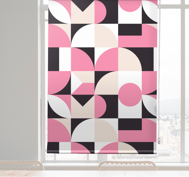 Geometric Shape Configuration modern roller blind - TenStickers