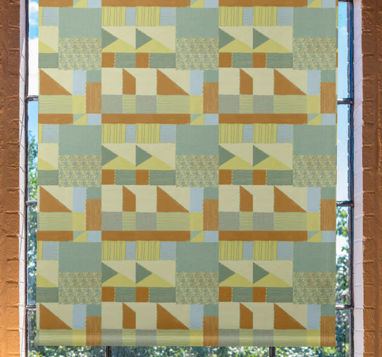 Geometric Shape Exploration modern roller blind - TenStickers