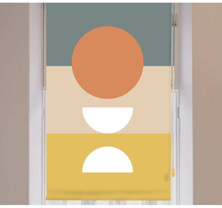 Geometric Shapes Arrangement modern roller blind - TenStickers
