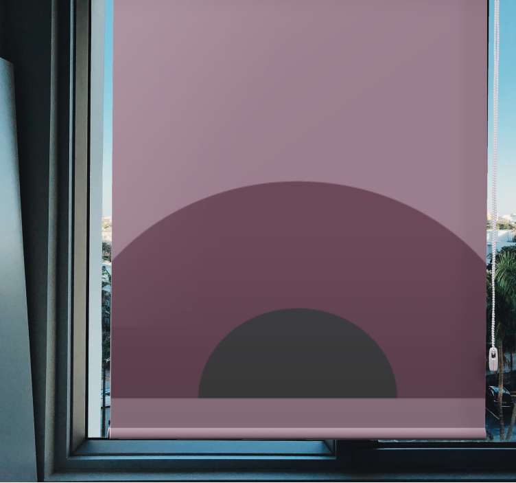 Mauve circle shade modern roller blind - TenStickers