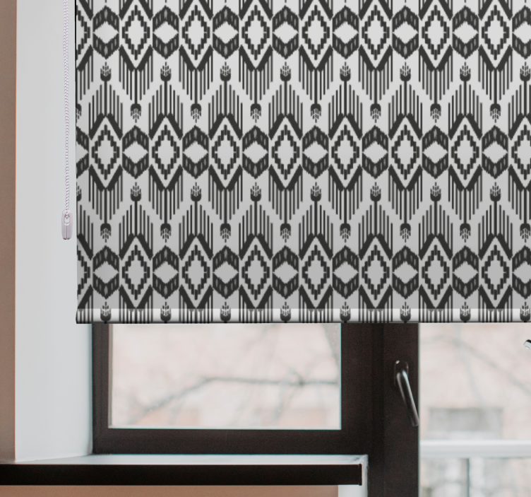 Grey geometric elements modern roller blind - TenStickers
