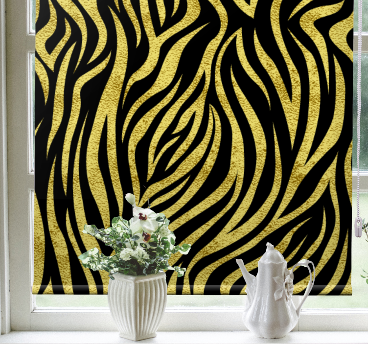 Golden zebra pattern Various animal blind - TenStickers