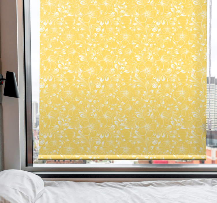"Grandmillenial style" yellow Flowers blind - TenStickers
